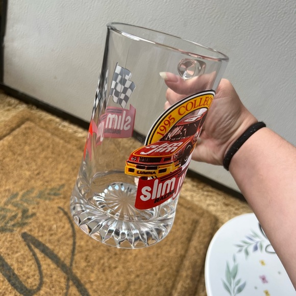 Vintage 1995 collections addition Slim Jim racing heavy glass mug - Picture 15 of 16